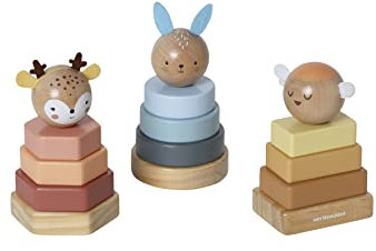 VERTBAUDET Trio de Tours à empiler Les Amis DE LA FORÊT en Bois FSC® Bois TU