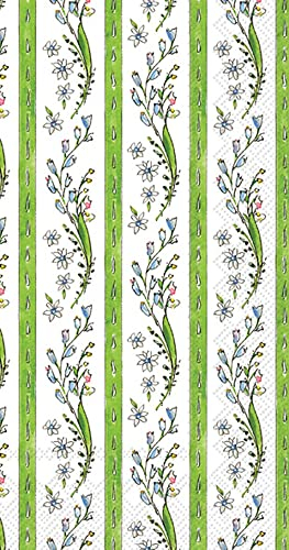 Florales Lilien of the Valley Gästehandtuch, Party-Servietten, 32 Stück, 2 Packungen mit je 16 CT Buffet-Servietten, 21,6 x 11,4 cm