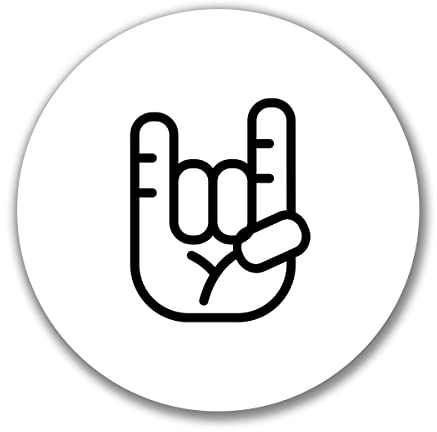 Huuraa Aufkleber Pommesgabel Hand Geschenk 10cm Sticker Pommesgabel Geschenkidee