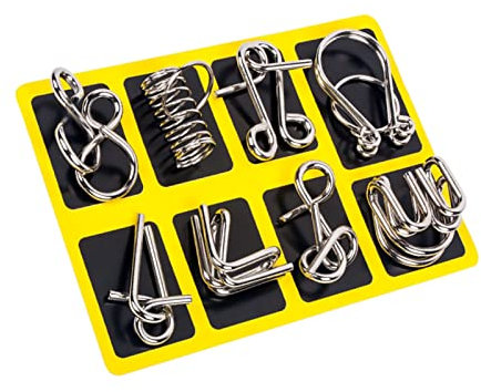 DAGIJIRD 8* Brain Teasers Metal Puzzles Disentanglemen Iron Link Unlock Interlock Game Wire Chain Intelligence Toy