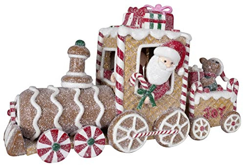 Christmas Paradise Deko Lebkuchen-Zug Weihnachtliche Dekoration Weihnachtsdeko 27cm Bunt