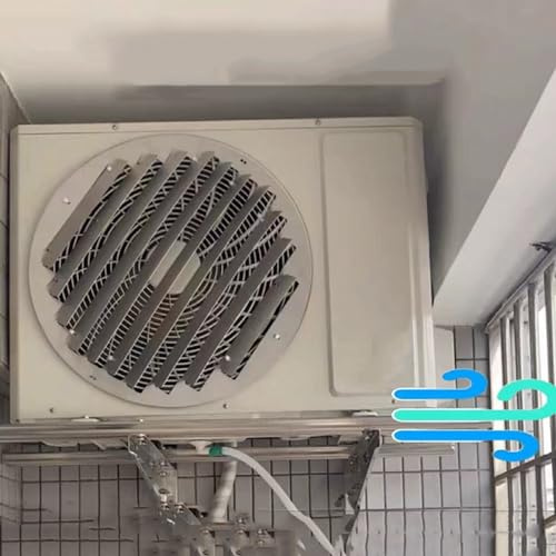 Deflettore Aria condizionata per Esterni Copertura del condizionatore d'Aria,Acciaio Inossidabile Guida Antivento per Parabrezza a Soffio Diretto,Pompa di Calore/Copertura Protettiva del condensator