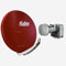 Fuba Sat Anlage 4 Teilnehmer | Satellitenschüssel Komplettset - DAA 850 R Sat-Schüssel 85cm Alu rot + Fuba DEK 417 Quad LNB 4 Teilnehmer (DVB-S2, HDTV, UHD 4K/8K, 3D) mit LTE-Störfilter