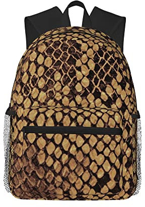 SJOAOAA Travel Laptop Backpack Theft Backpacks Snake Skin Travel Backpacks Business Work Bag 15.6 Inch Computer Bag for Men Women Adults