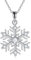 VONALA 925 Sterling Silber Schneeflocke Kette Weihnachten Anhänger Halskette Schmuck Geburtstagsgeschenke für Damen Mädchen (Schneeflocke)
