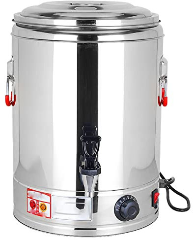 ANSNOW Electric Cateurn with 30-110°Ctat, Commercial Hot Water Boiler Dispenser Tea Boiler, for Brewing/Buffet/Commercial/26L