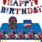 32Pcs Spider Party Tableware Set,Marvel Avengers Super Hero Spider Party Table Cloth Banners Paper Plates Napkins for Kids Boys Birthday Party Decorations