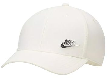 Nike Dri-Fit Club Strukturierte Cap Mit Metalllogo, Coconut Milk/Metallic Silver, FB5371-113, M/L
