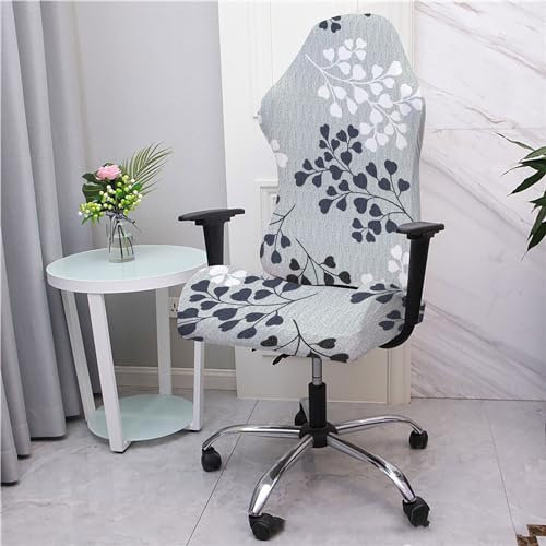 Highdi Gaming Chair Covers Stretch, Stretchable Gaming Chair Seat Covers with Arm Covers Elastic Computer Chair Slipcovers Protector for Reclining Racing Gamer Chair-3D Printing (Ginkgo Biloba)