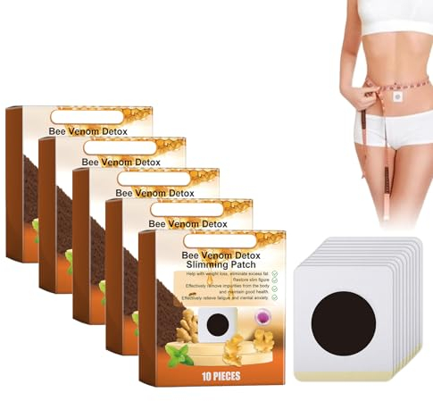 Cvreoz Bienengift Schlankheitspflaster, Bienengift Detox Schlankheitspflaster, Cvreoz Bienengift Lymphdrainage & Schlankheitspflaster (5Packs)