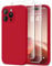SuydanBox Magnetic for iPhone 14 Pro Max Case, Compatible with MagSafe, [Full Camera Protection][Screen Protector] Silicone Shockproof Protective Phone Case for iPhone 14 Pro Max 6.7, Deep Red