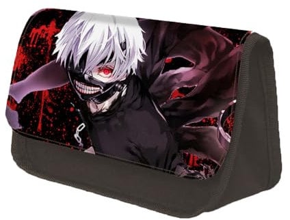Xinchangda Tokyo Ghoul Federmäppchen Kirishima Tōka Kaneki Ken 3D gedruckt Anime Stifttasche Große Kapazität Schreibwaren Tasche für Jungen und Mädchen Geburtstagsgeschenke, Typ 6, 22*13*7.5cm,