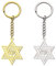 VASSAGO Porte-clés étoile de David Pour les femmes hommes juif étoile menorah porte-clés en acier inoxydable hanoukka porte-clés bijoux religieux