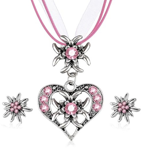 YueJieSelected trachtenschmuck damen (Rosa)