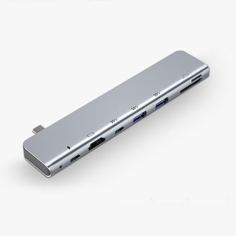 Adattatore hub USB C 7 in 1 per iPad Pro M4 M2 M1 13 12.9 11 pollici iPad Air 5 4 Docking Station con 4K HDMI, USB-C PD, USB 3.0, SD/TF Card Reader per altri dispositivi di tipo C