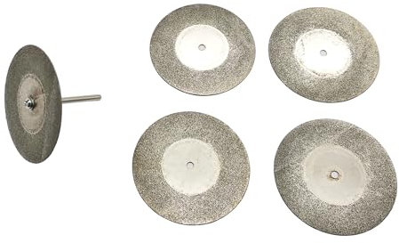 5x KRAFTFELD Mini Ø50mm Diamant Trennscheibe + Aufspann-Dorn für Multifunktionswerkzeug, Akkuschrauber, Bohrmaschine etc