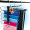 WohnZauber Kleiderbügel platzsparend 2X mehrfach Hosenbügel mit Rutschschutz - 5in1 Hosenaufhängung - Kleiderschrank Organizer (Schwarz)