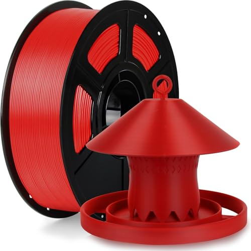 IEMAI ASA Filament 1.75mm 1Kg, 3D Drucker Filament ASA Rot, UV-beständig, Hitzebeständig, Maßgenauigkeit+/-0,02mm