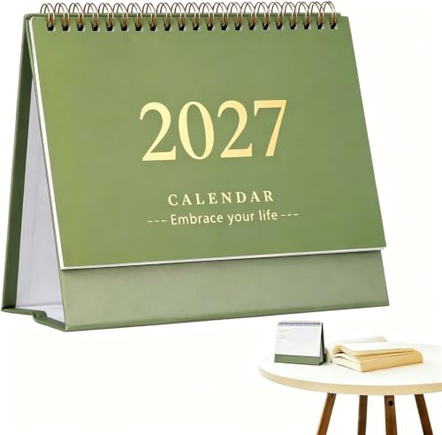 SHINEOFI Tischkalender 2026–2027 18 Monate Englischer Steh-Klapp-Tischkalender Kleine Monats- Für Büro Und Zuhause (July 2026 to December 2027)