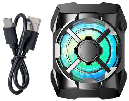 Ventilador de refrigeración para radiador, disipador de calor, 3 velocidades, ajustable, bajo ruido, para smartphone de 15, 14, 13 con luz azul