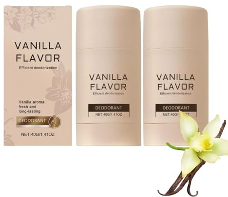 Deodorant Stick Vanille, Natürliches Deo für Damen & Herren, Langzeit Frische gegen Körpergeruch, Vegan und Ohne Aluminium, Für Empfindliche Haut und Tägliche Pflege (2)