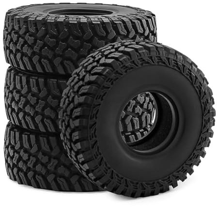 Yzzthumss All-Terrain 1.9 Wheel Tires 118mm 4pcs for 1:10 RC Rock Crawler Car TRX4 SCX10 90046 Capra