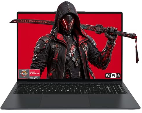 Breloom - Computer portatile FHD Light-Gaming, 8 core AMD Ryzen 7 4800H 16GB DDR4 RAM 1TB SSD GPU grafica AMD Radeon, Wi-Fi 6, IPS Computer con tastiera retroilluminata di tipo C da 65 W con