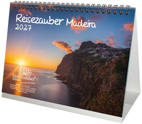 Reisezauber Madeira DIN A5 Tischkalender für 2027 Reise Urlaub Strand Spanien - Seelenzauber