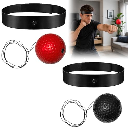 2 Stück Reflexball,Reflexball Boxen,Boxing Reflex Ball,Boxen Reflexball,Boxen Training Ball,Fur Verbesserte Hand-Auge-Koordination, Schnelligkeit Und Agilität