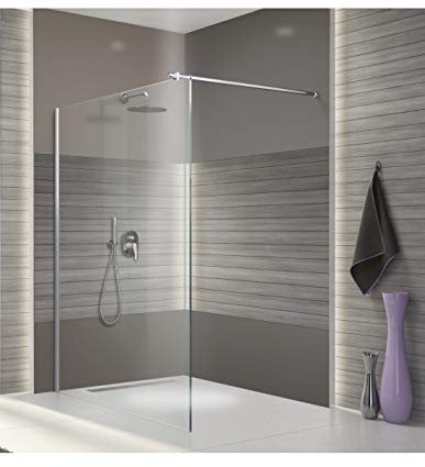 Leda - Paroi fixe douche ouverte avec barre de stabilisation Larg. 100 cm - OPEN 2