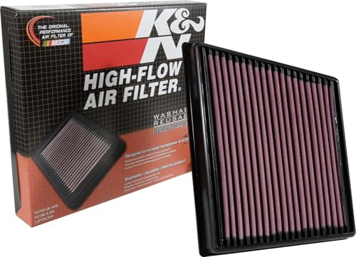 K&N Engine Air Filter: High Performance, Premium, Washable, Replacement Filter: Compatible with 2015-2019 JAGUAR/LAND ROVER (F-Pace, XF, XE, Range Rover Velar) , 33-3074