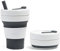 STOJO On-The-Go Biggie Collapsible Coffee Cup - 16oz / 473ml - Reusable & Foldable Silicone Travel Mug with Lid - Portable, Pocket Size - Dishwasher Safe - Slate