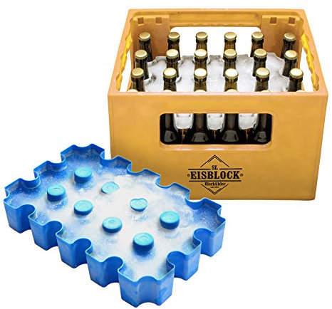 Monsterzeug Bierkasten Eisblock, Bierkühler Eiswürfelform für Bierkästen mit 24 Flaschen x 0,33 l, Geschenkidee für Biertrinker