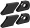 Fahrrad Kurbelschutz, 4PCS Silikon Fahrrad Kurbel Schutz Fahrrad Kurbelschutz Zubehör Bike Kurbelschutz Sleeve Arm Boot Protector (Schwarz)