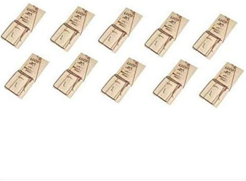 LUCIFER Lot de 10 TAPETTES A Souris Marque Piège Traditionnel, à appâter. Socle Bois