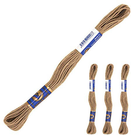 3 Docken Stickgarn je ca. 8m / Sticktwist 100% Baumwolle Stickerei verschiedene Farbwahl, Farbe :7332 hellbeige