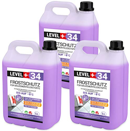 15 L Frostschutz für Bauzementklebstoffe, Zementkleber Fliesenkleber für thermische Isolierklebstoffe RM34
