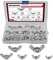 WMYCONGCONG 105 PCS Wing Nuts Stainless Steel Butterfly Nuts Assortment Kit M3 M4 M5 M6 M8 M10, 304 Stainless Steel