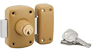 THIRARD Verrou à Double Entrée Acier Cylindre 50 mm Verni | verrou double entrée, cylindre 50 mm, acier, finition verni, 3 clés, porte d'entrée vitrée, bronze