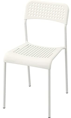 Nuevas sillas de marca ADDE apilables, patas de acero (blanco)