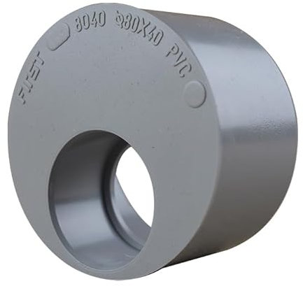 First Plast - Raccord PVC Évacuation - Tampon de Réduction PVC Mâle Femelle 80/40