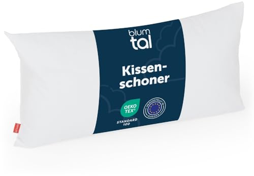 Blumtal Kissenschoner 40x60 cm - Oeko-TEX zert. Kissenbezug 40x60 cm - wasserdichter Kopfkissen Bezug 40 x 60 cm - Kissenbezüge 40x60 mit Reißverschluss - schützender Kissenbezug 60x40 Fleckenschutz