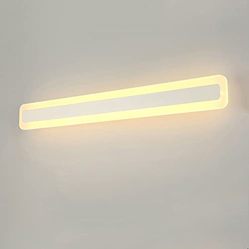 Lichtsse Aplique Espejo Baño Interior LED 24W Lámpara de espejo de baño Aplique Luz cálida 3000K 1920LM 80CM Lámpara de Pared para Maquillaje Aparato Montado en la Pared grado impermeable IP44