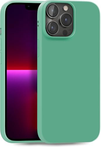 MyGadget TPU Case for iPhone 13 Pro Max - [ Camera Protection & Anti Fingerprint ] - Cover Ultra Thin TPU - Soft Touch & Anti-Scratch Shell - Flexible Silicone - Matte Esmerald Green