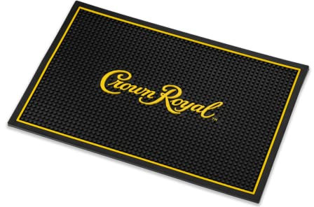 Crown Royal Tapis de Bar Fantaisie Durable et élégant pour Les déversements I Tapis de séchage pour comptoir en Verre I Multi-Usage Compatible