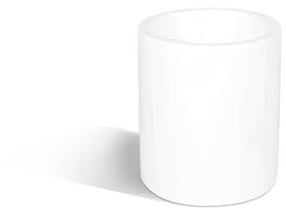 Kloris Zylindrischer Blumenkasten Barocco 40 weiß Polyethylen Durchmesser 35 cm Höhe 40 cm Tiefe Fach 17 cm