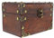 Piraten-Schatz-Kiste I 18 x 11,5 x 12 cm I Holz-Truhe mit Schwenk-Schloss I Vintage Style