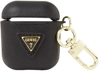 Guess Saffiano AirPods Case, Schwarz