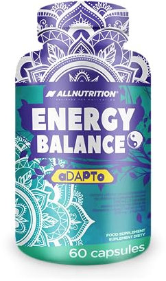 ALLNUTRITION Energy Balance Diet Food – Organic Ginseng - Ashwagandha Ginseng – Ashwaganda Rhodiola Rosea – Organic Ashwagandha Tablets – Natural Caffeine - 60 Capsules