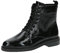 CAPRICE Damen Stiefeletten zum Schnüren aus Leder mit Reißverschluss, Schwarz (Black Naplak), 42 EU